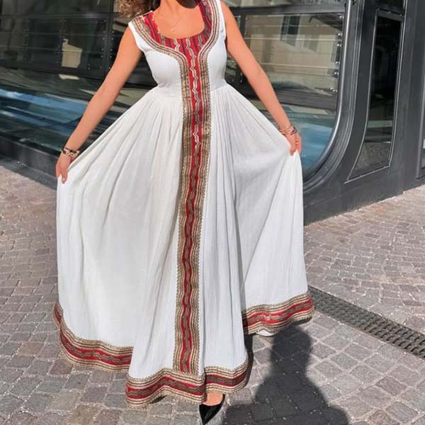 ethiopian traditional dress fashion Helina Habesha Dress L